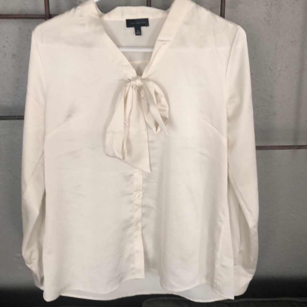 Long sleeve white/cream blouse from The Limited